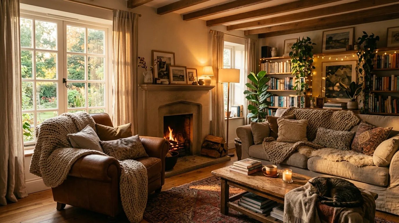 Create a reading corner that feels especially cozy inspiration for a cozy living room.
